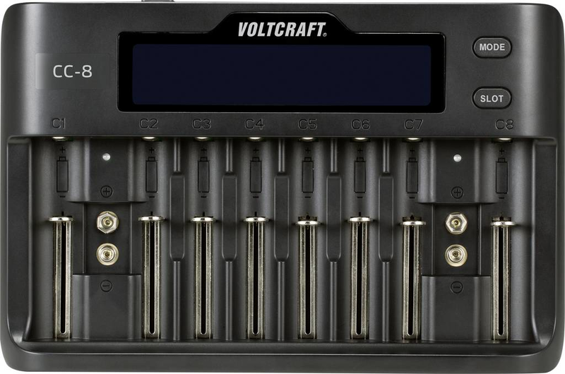 Voltcraft Cc 8 Rundzellen Ladegerät Li Ion Li Fe Po Ni Mh Ni Cd A Mignon Micro Mini B-Ware