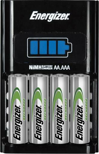 Energizer Rundzellen-Ladegerät Batterie-Ladegerät Laden NiMH Micro AAA Mignon AA