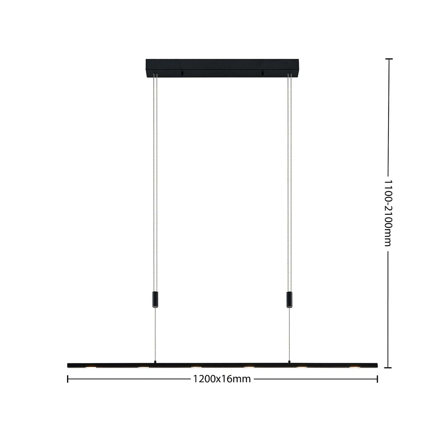 Lucande Stakato Led Pendelleuchte Hängeleuchte Deckenlampe 6flammig 120cm Lang B-Ware - 4251911718942