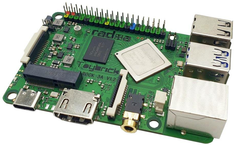 Radxa Rock Single-Board-Computer 4GB 4x Cortex A55 Rechenkerne Taktfrequenz 2136