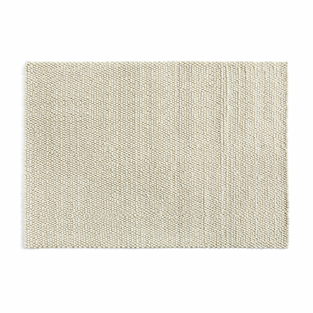 Hay Peas Teppich Wohnzimmerteppich 170 x 240 cm Baumwolle Cream beige