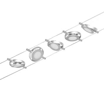 Paulmann Wire RoundMac LED-Seilsystem Deckenlampe Deckenleuchte LED 5-fl. chrom