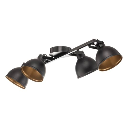 Euluna Deckenlampe Trial Deckenlampe Deckenlicht E72 Vierflammig Schwarz Gold B-Ware - 5907554418372