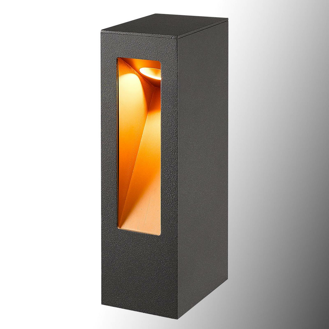 Lucande Led Sockelleuchte Jenke Wegeleuchte Gartenleuchte Lampe Grafitgrau Gold B-Ware - 6291105701921