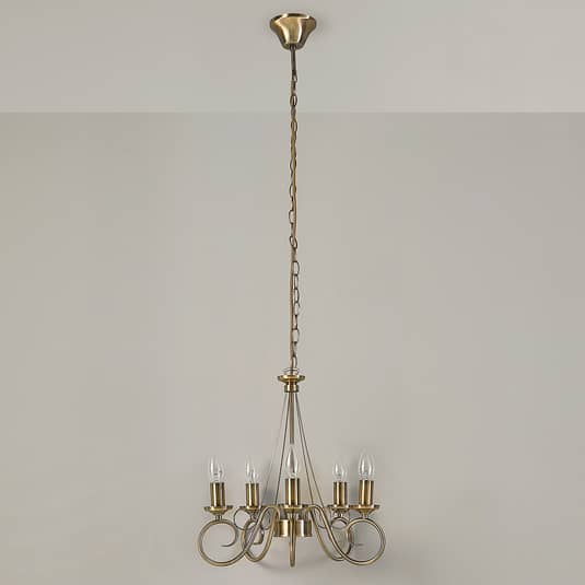 B-Ware Lindby Kronleuchter Marnia Deckenlampe Pendelleuchte Hängeleuchte 5 Flammig E14