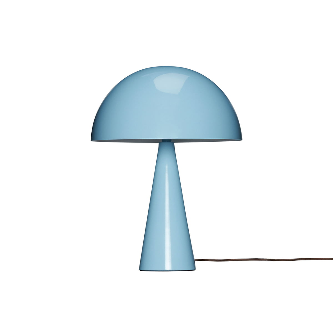 Hübsch Interior Mush Tischleuchte Hellblau Braun Tischlampe Lampe Leuchte E14 B-Ware