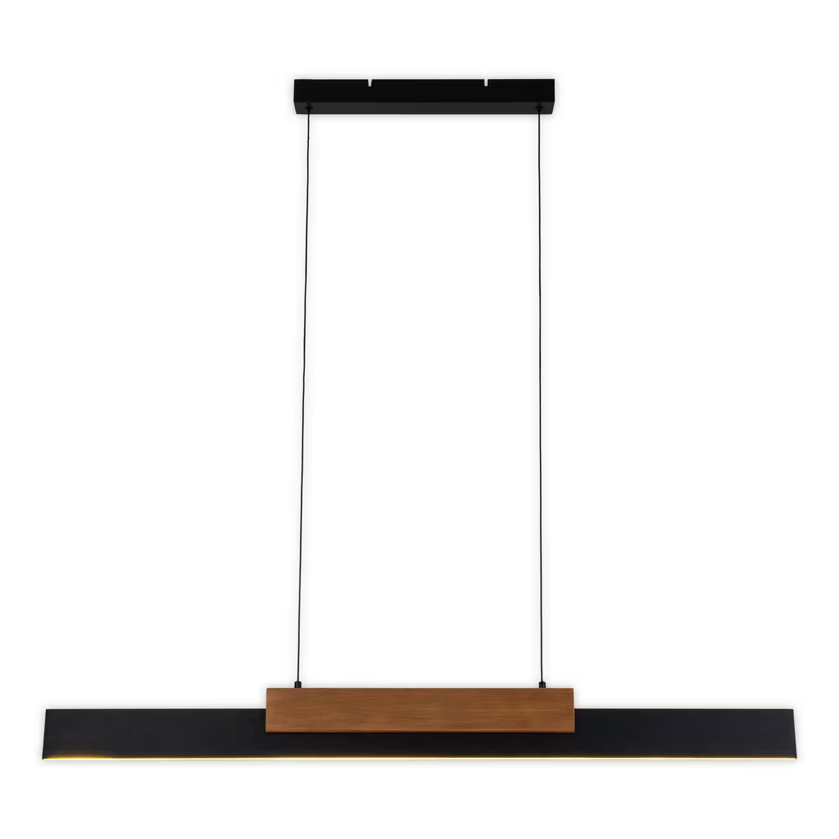 Näve Led Pendelleuchte Hängelampe Wiebke Leuchte 120,5x6x150 Cm Schwarz Eiche B-Ware - 10037242