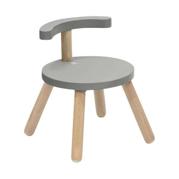 Stokke Mu Table Stuhl V2 Kinderstuhl Sitzgelegenheit Storm Grey Stapelstuhl B-Ware