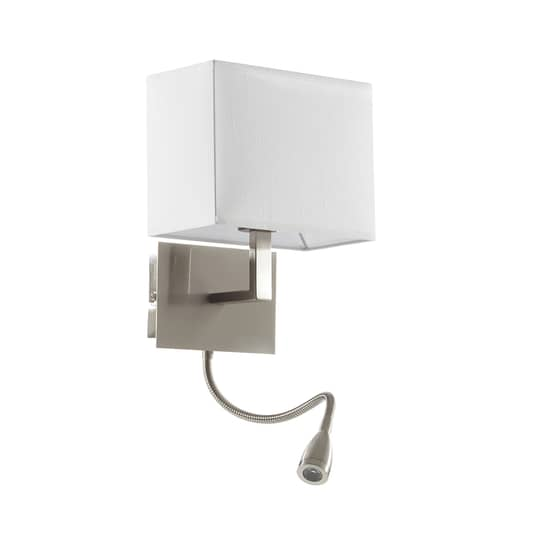 Searchlight Wandleuchte Wandleuchte Deko Wandlicht Mit E27 Leselampe Satin Silbe B-Ware - 5053423022833