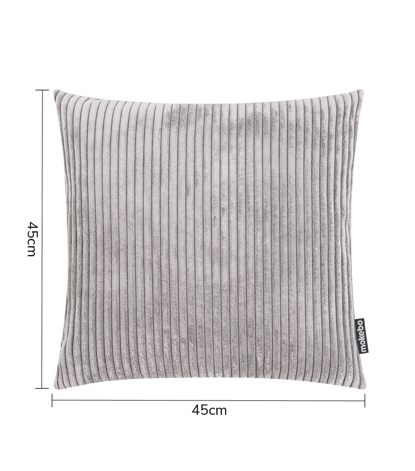 Mokebo Cordkissen Set 45x45 Grau Kissen Cordstoffkissen Sofakissen Couchkis411