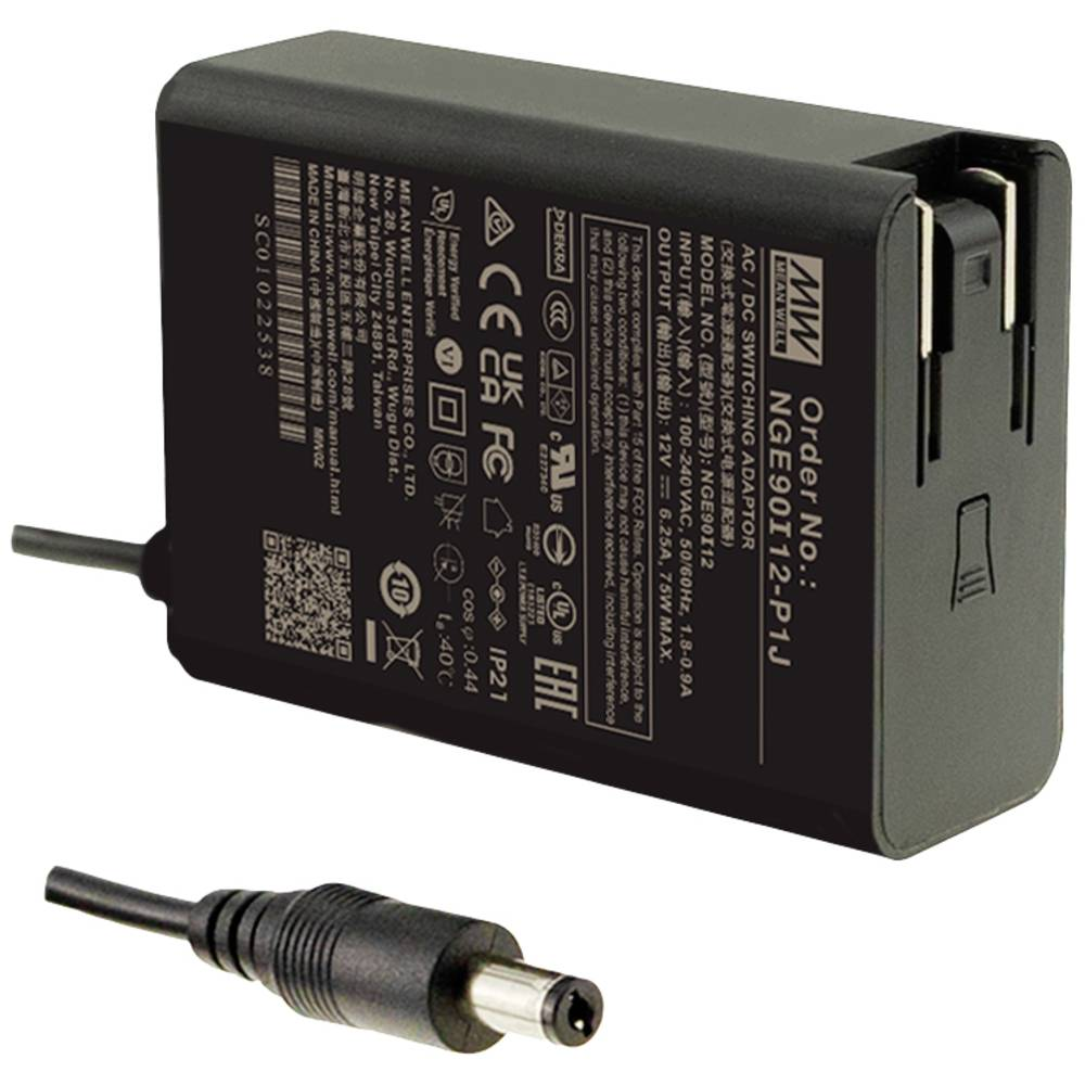 Mean Well NGE90I24-P1J Steckernetzteil Netzteil Festspannung 24 V/DC 90 W Strom