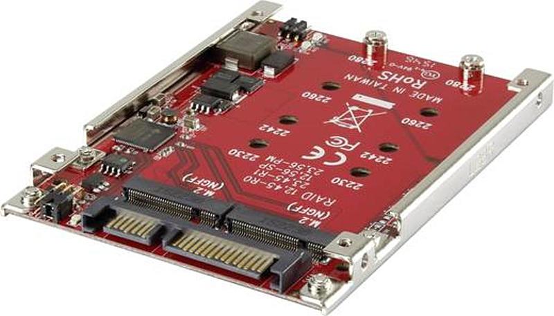 Renkforce RAID-Controllerkarte 2x M.2 NGFF - 1x SATA-Kombi-Buchse 7+15pol. Karte