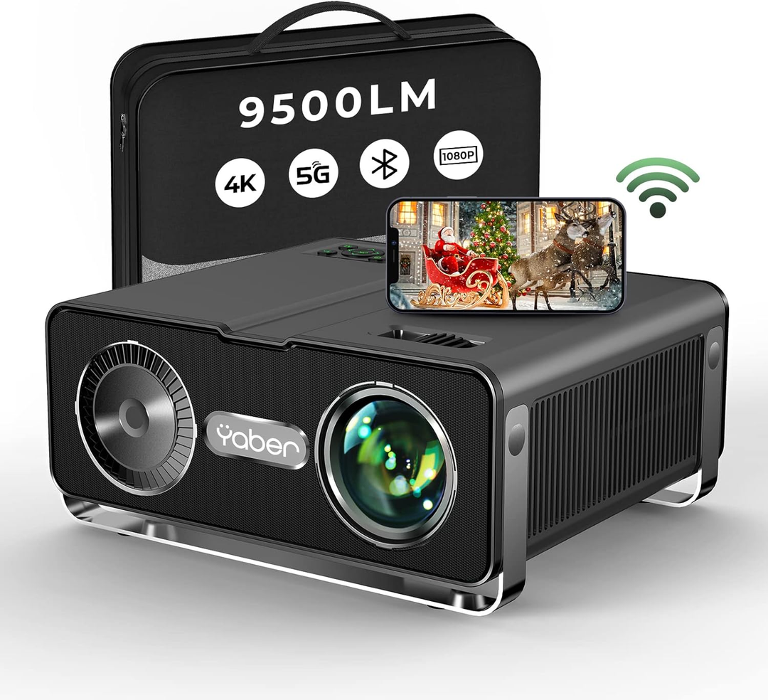 YABER Beamer V10 Projektor 9500 Lumen 1080P WiFi Bluetooth Full HD Beamer
