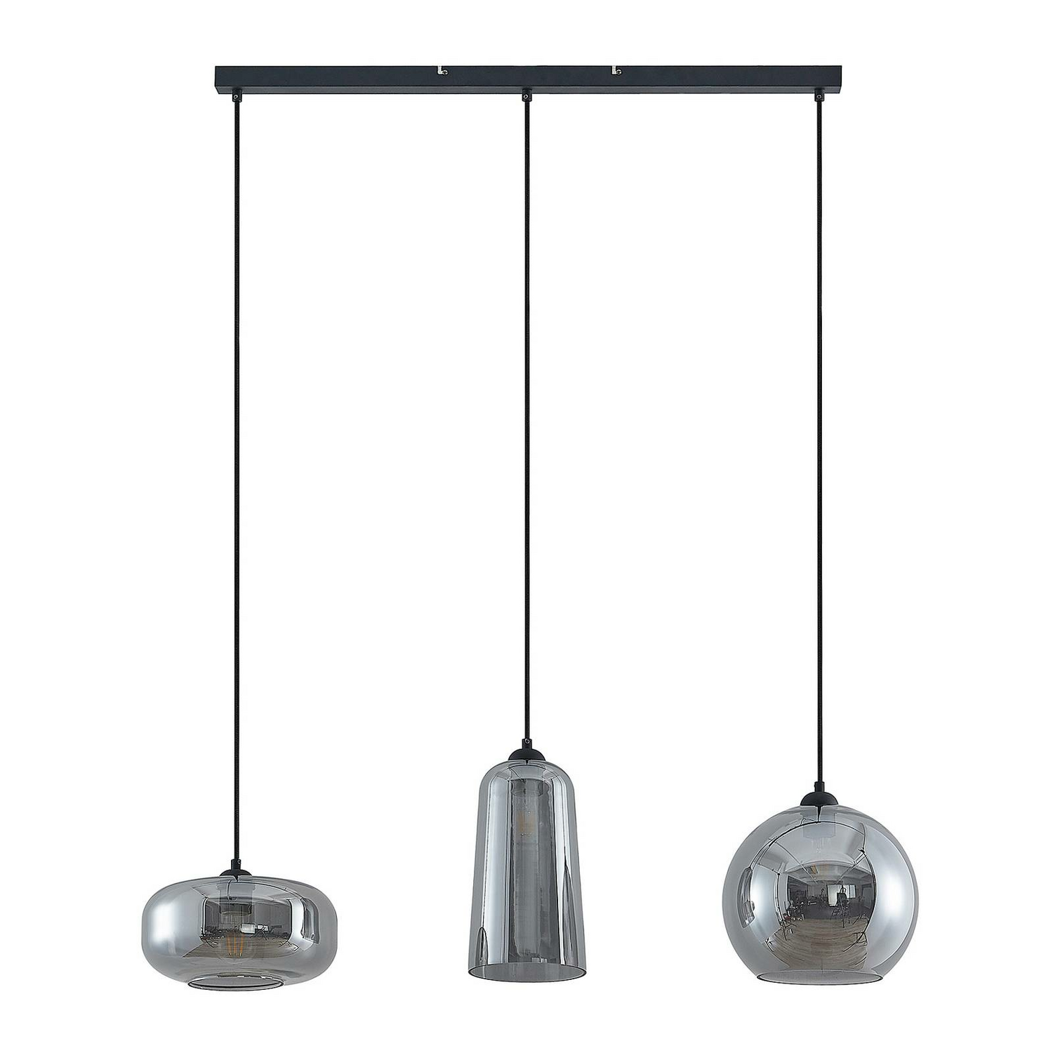 Lucande Wilja Hängeleuchte Pendelleuchte Deckenlampe Licht Dreiflammig Rauchg794 B-Ware - 4251911701746