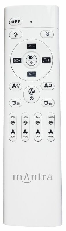 Mantra Nepal Deckenventilator LED Ventilator Fernbedienung dimmbar weiß buche147