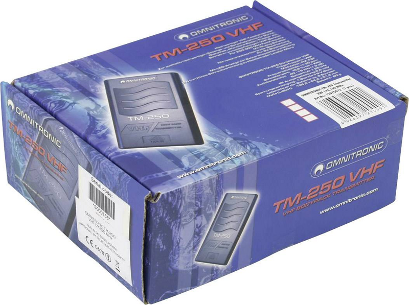 B-Ware Omnitronic TM-250 Mikrofon-Sender Übertragungsart Funk Gesangs- & Sprachmikrofon