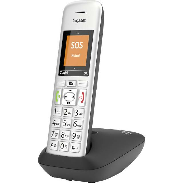 Gigaset E390 DECT Mobilteil Telefon Mobiltelefon Haustelefone Silber-Schwarz