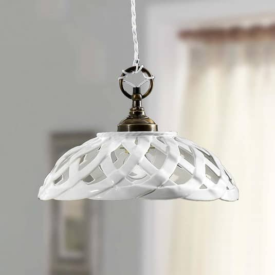 Ceramiche Hängeleuchte Hängeleuchte Lampe Leuchte Emanuel Keramik Ø 32 cm 100W E