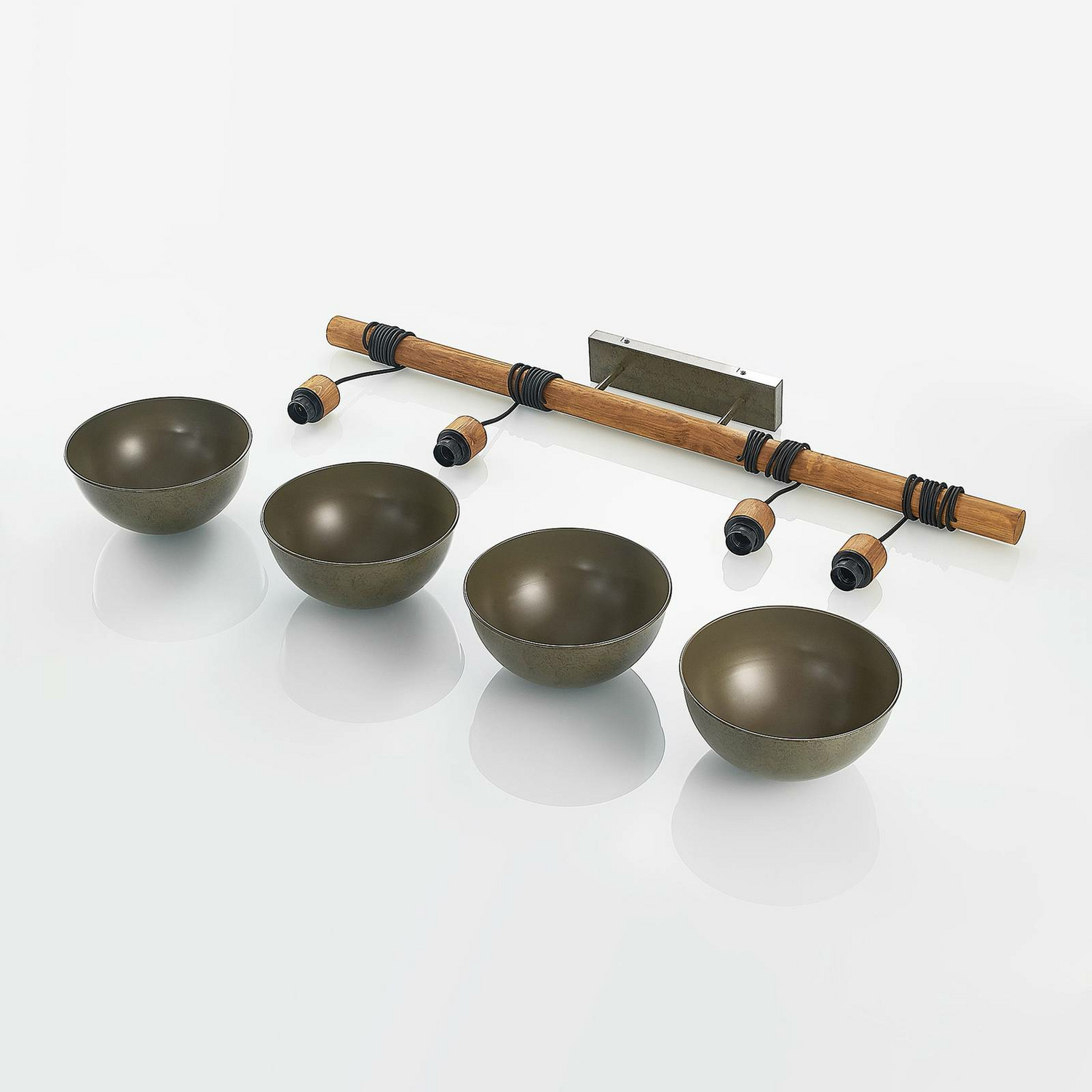 Lindby Durbis Hängeleuchte Hängelampe Lampe Leuchte 4 Flmg. E27 Natur Dunkelgrau B-Ware - 4251911719512