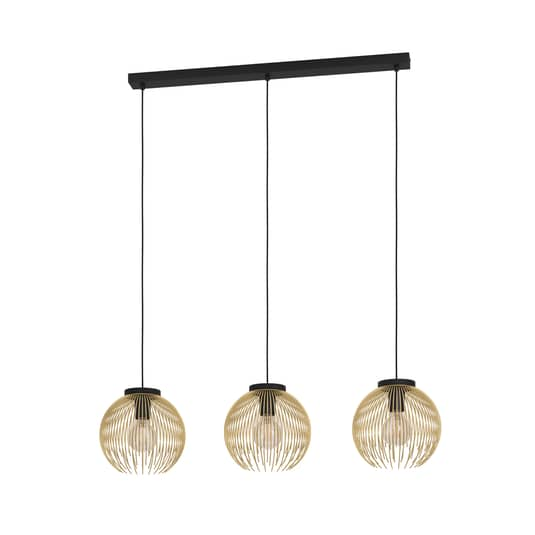 B-Ware Eglo Hängeleuchte Venezuela Hängeleuchte Deckenlampe Lampe Schwarz Gold 3 Fl E27