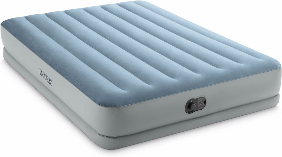 Intex Queen Dura-Beam Comfort Luftbett Bett mit Fastfill USB-Pumpe aufgeblasen