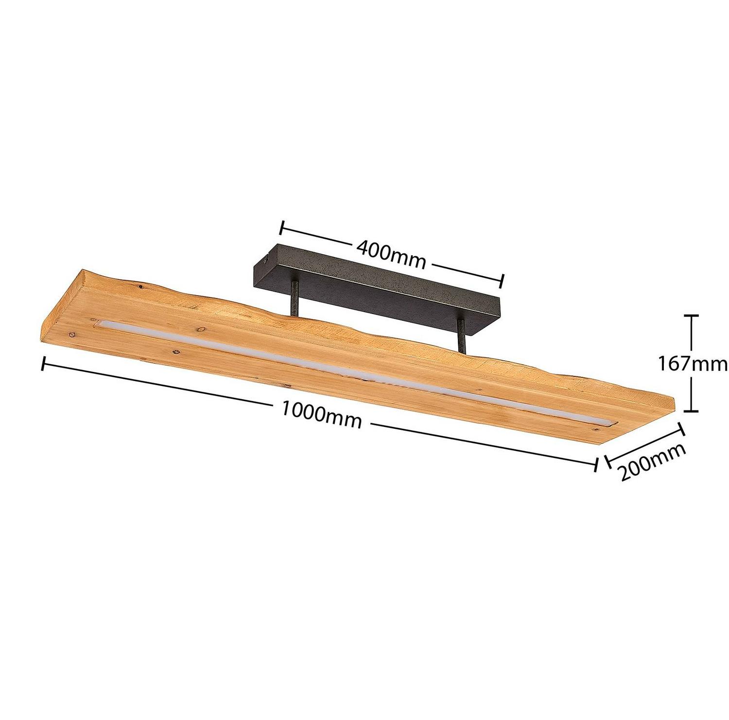 B-Ware Lindby Nesaja Holz Led Deckenlampe Deckenlampe Lampe Dimmbar 27 W Holz Nickel427