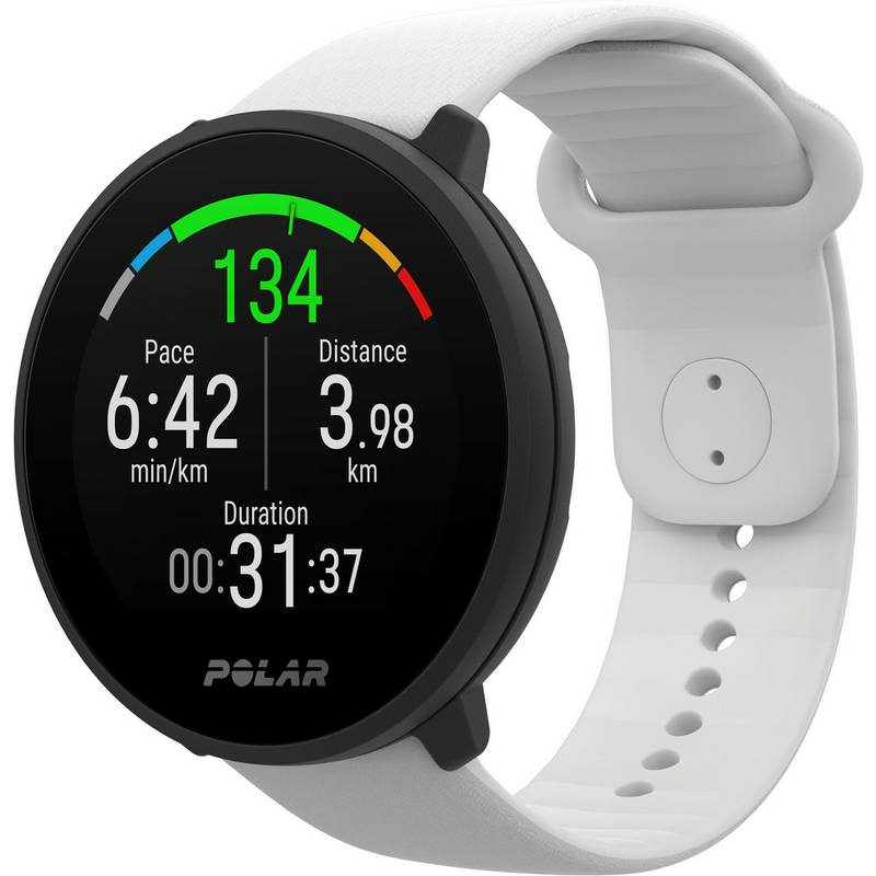 Polar Unite Sportuhr Pulsmesser Pulsmessgerät Multifunktionsuhr Tracker Uhr Weiß