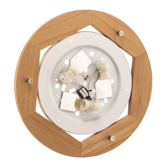 B-Ware Euluna Deckenlampe Deckenlampe Lampe Leuchte Canvas Beige ø 48cm Höhe 16 Cm E27