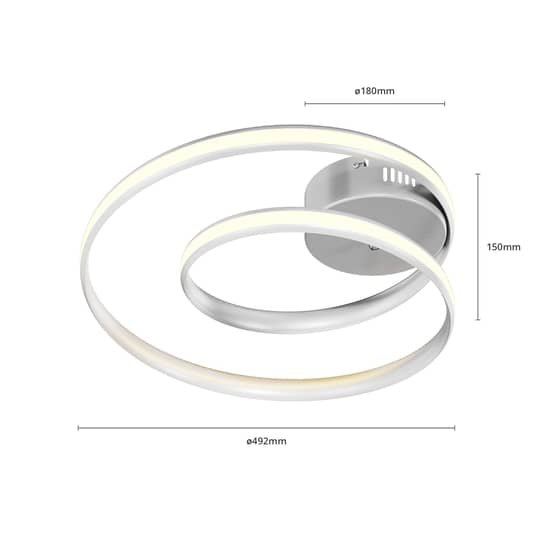 Lindby Smart Verio Led Deckenlampe Lampe Deckenleuchte Warmweiß 30 W Led Nickel B-Ware - 4251096575729