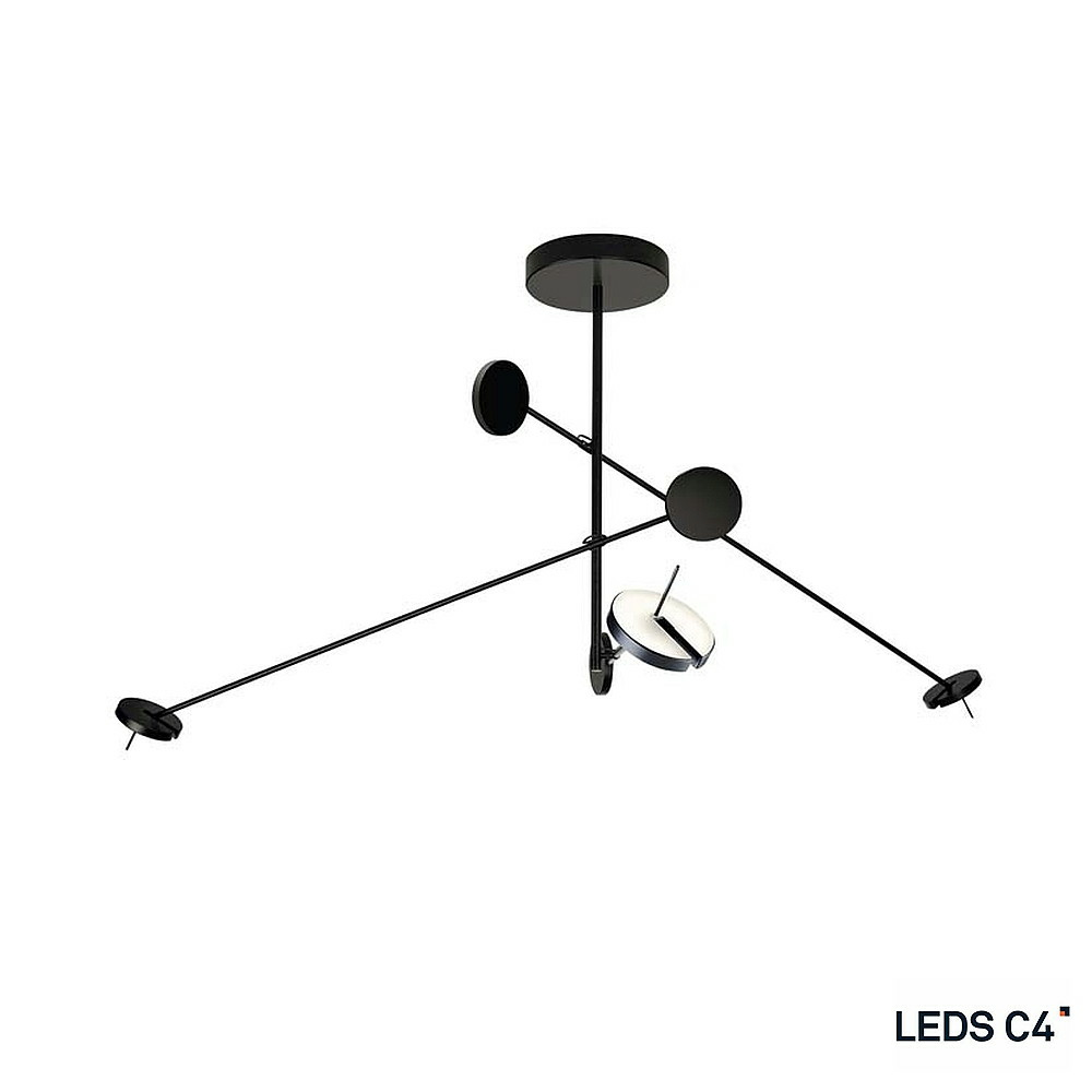 LEDS-C4 Invisible LED-Hängelampe Deckenlampe Lampe Leuchte dreiflammig schwarz