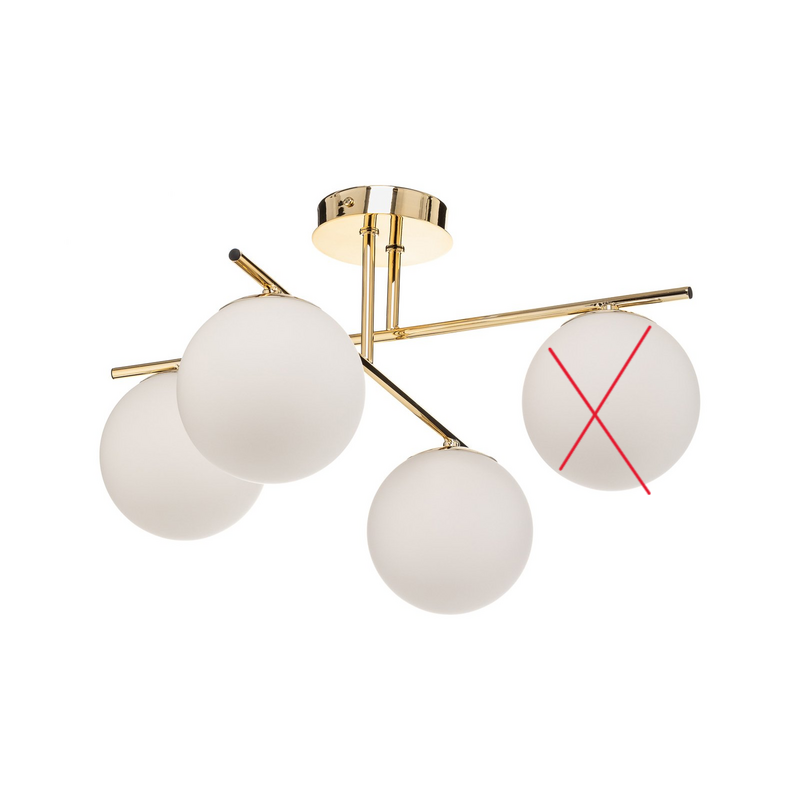 Deckenleuchte Aurora vierflammig gold Deckenlampe Lampe SIEHE TEXT/FOTO