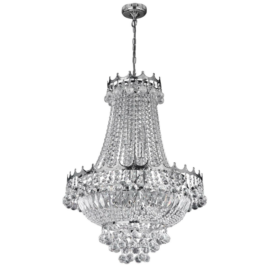 Searchlight Kristall-Kronleuchter Versailles Hängelampe Deckenlampe Lampe chrom
