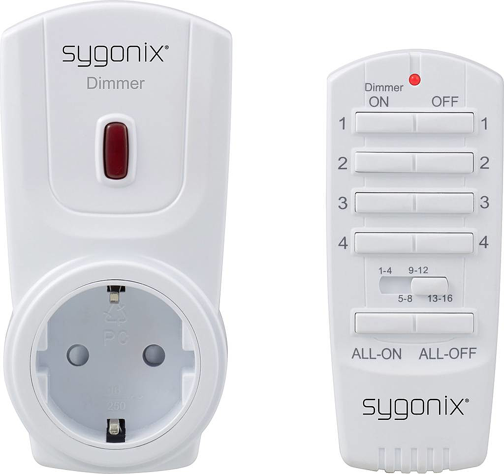 Sygonix Rsl Funk Dimmer Set Zwischenstecker Schaltleistung 300 W Reichw. Max 70m B-Ware