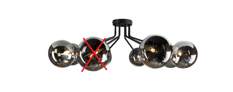 LUCE Design Neptun Deckenleuchte 8fach Deckenlampe Lampe Leuchte SIEHE TEXT/FOTO