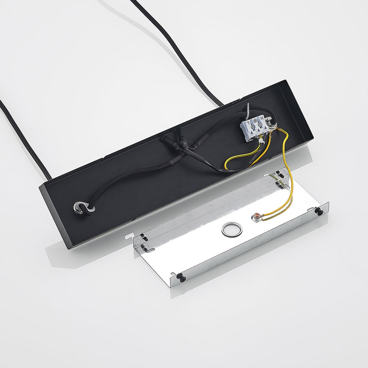 B-Ware Lindby Hinai Hängeleuchte Deckenlampe Pendelleuchte Lampe E27 Schwarz Grau We342