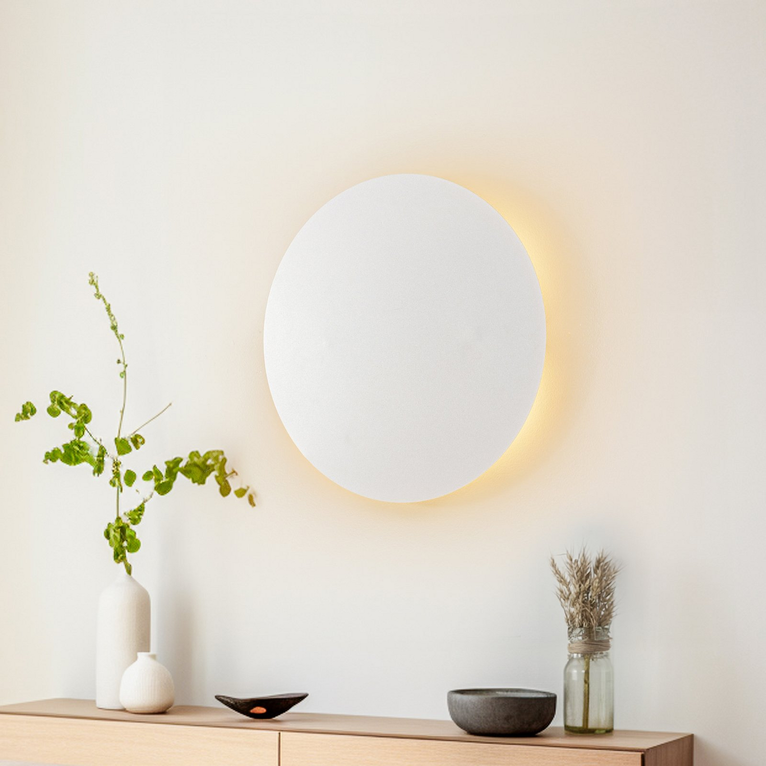 Tk Lighting Wandleuchte Lunia Wandlampe Wandlicht Leuchte Lampe New Weiß ø 40 Cm B-Ware - 5901780560119