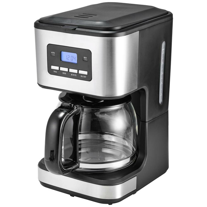 Cemon CM-SS002 Kaffeemaschine Kaffekocher Kaffeebereiter Silberschwarz Glaskanne