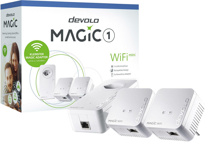 Devolo Magic 1 WiFi mini Multiroom Kit CH Powerline WLAN Repeater Kit 1200MBit/s