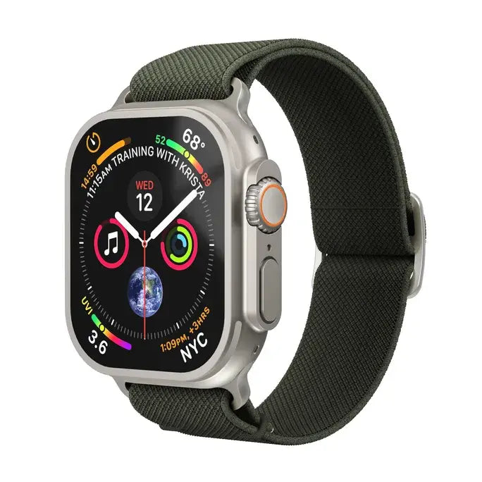 B-Ware Vonmählen Classic Nylon Loop Armband Apple Watch Ersatzband Olive