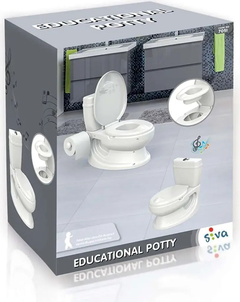 B-Ware Dolu Lerntöpfchen Kindertoilette Töpfchen Soundeffekt Stauraum Kunststoff Weiß