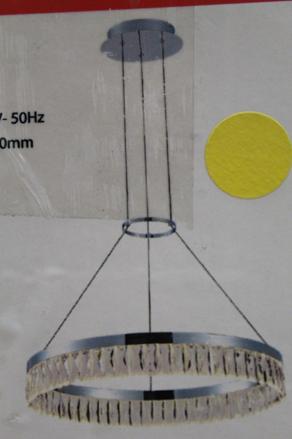 Led Pendellampe Carmi Kristall Deckenleuchte ⌀ 600mm Hängeleuchte Lampe Dimmbar B-Ware - 4251096549904