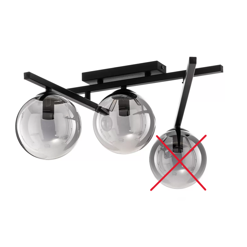 Deckenlampe Smart schwarz/grafit 3-flammig Deckenleuchte Leuchte SIEHE TEXT/FOTO
