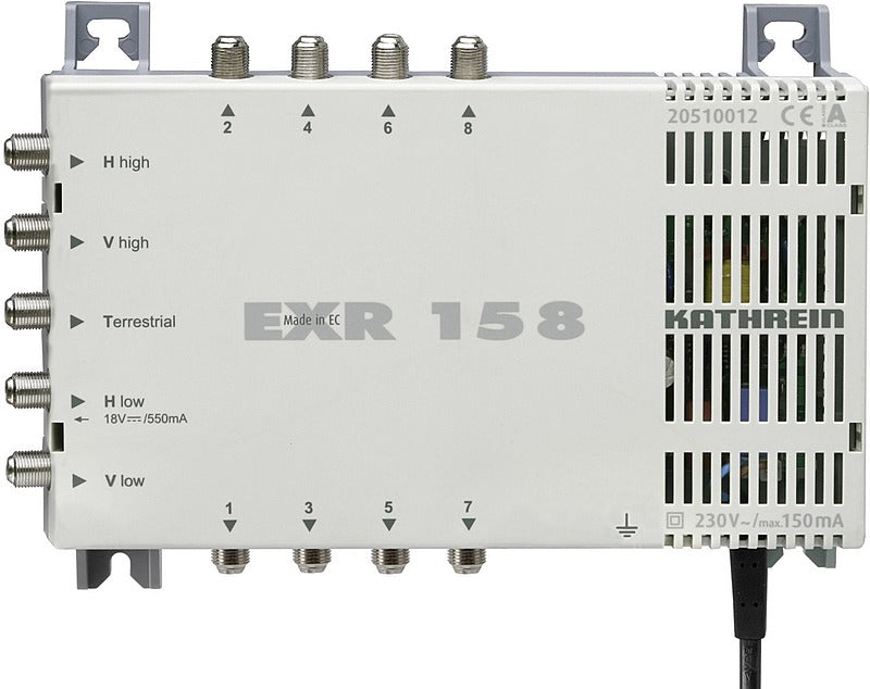 Kathrein SAT Multischalter für Satellitensignal EXR 158 Eingänge grau DEFEKTWARE