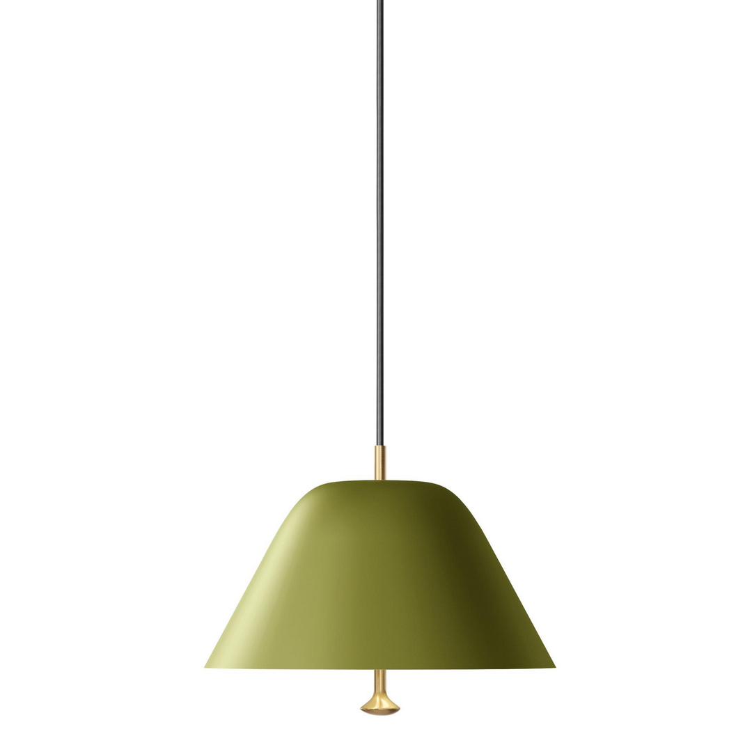 Audo Levitate 28 Pendelleuchte Lampe Hängeleuchte Leuchte Grün Messing