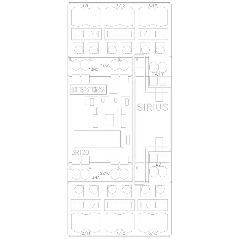 B-Ware Siemens 3 Rt2024 2 Bf40 Leistungsschütz 3 Schließer Federzuganschluss 690 V/Ac