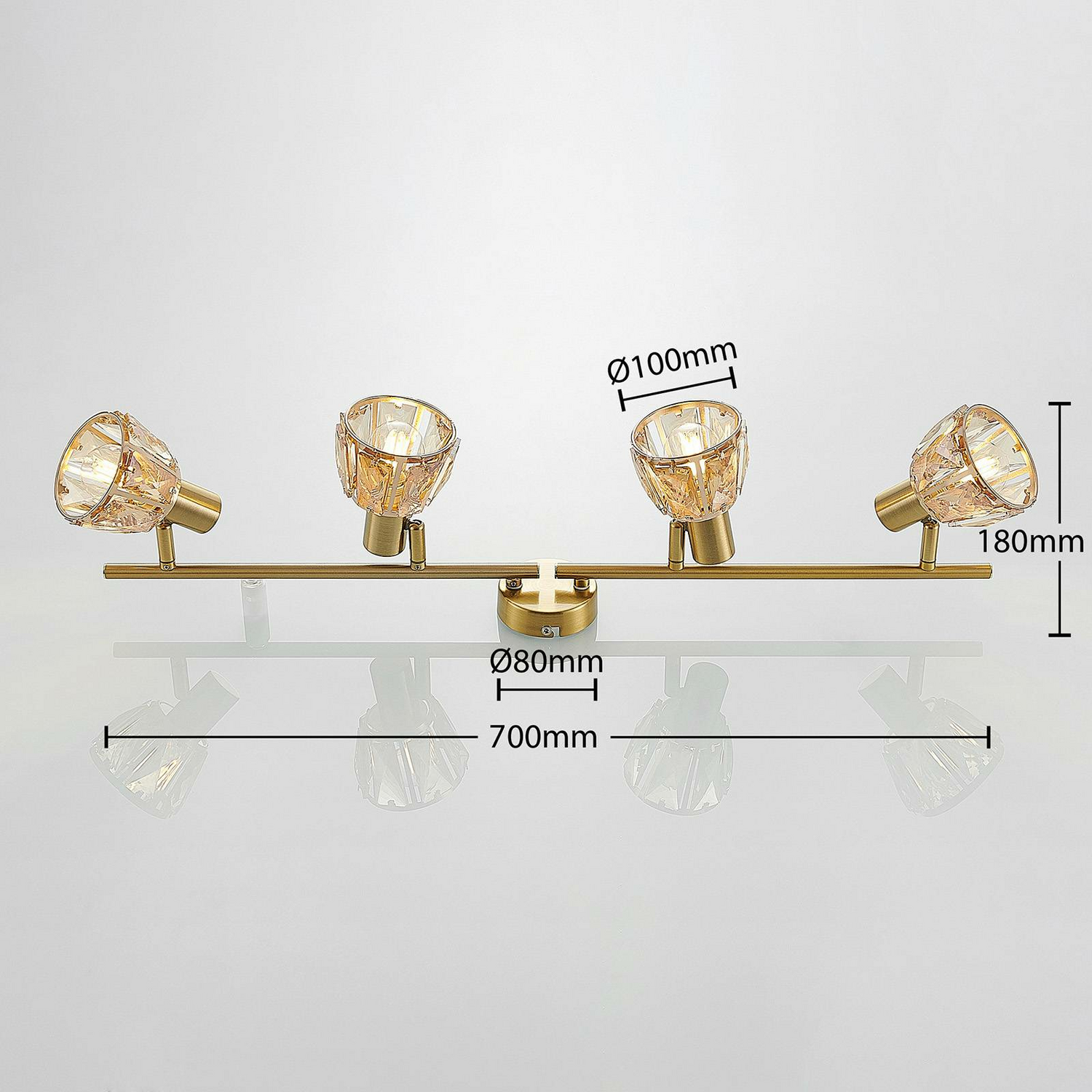 B-Ware Lindby Kosta Deckenlampe Deckenlicht Lampe Leuchte Licht Vierflammig E14 Messing