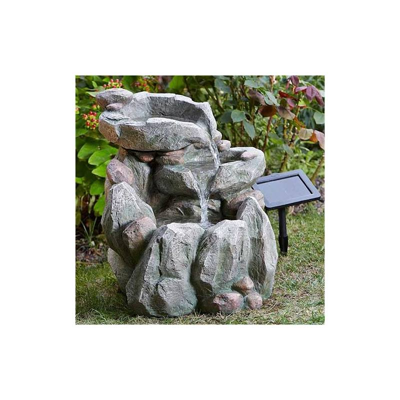 Solar Cosa Smart Solar Wasserfallbrunnen Brunnen Gartenbrunnen Solarbrunnen B-Ware