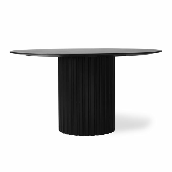 HKliving Pillar Esstisch Esszimmertisch Tisch rund Ø 140cm schwarz SIEHE FOTO