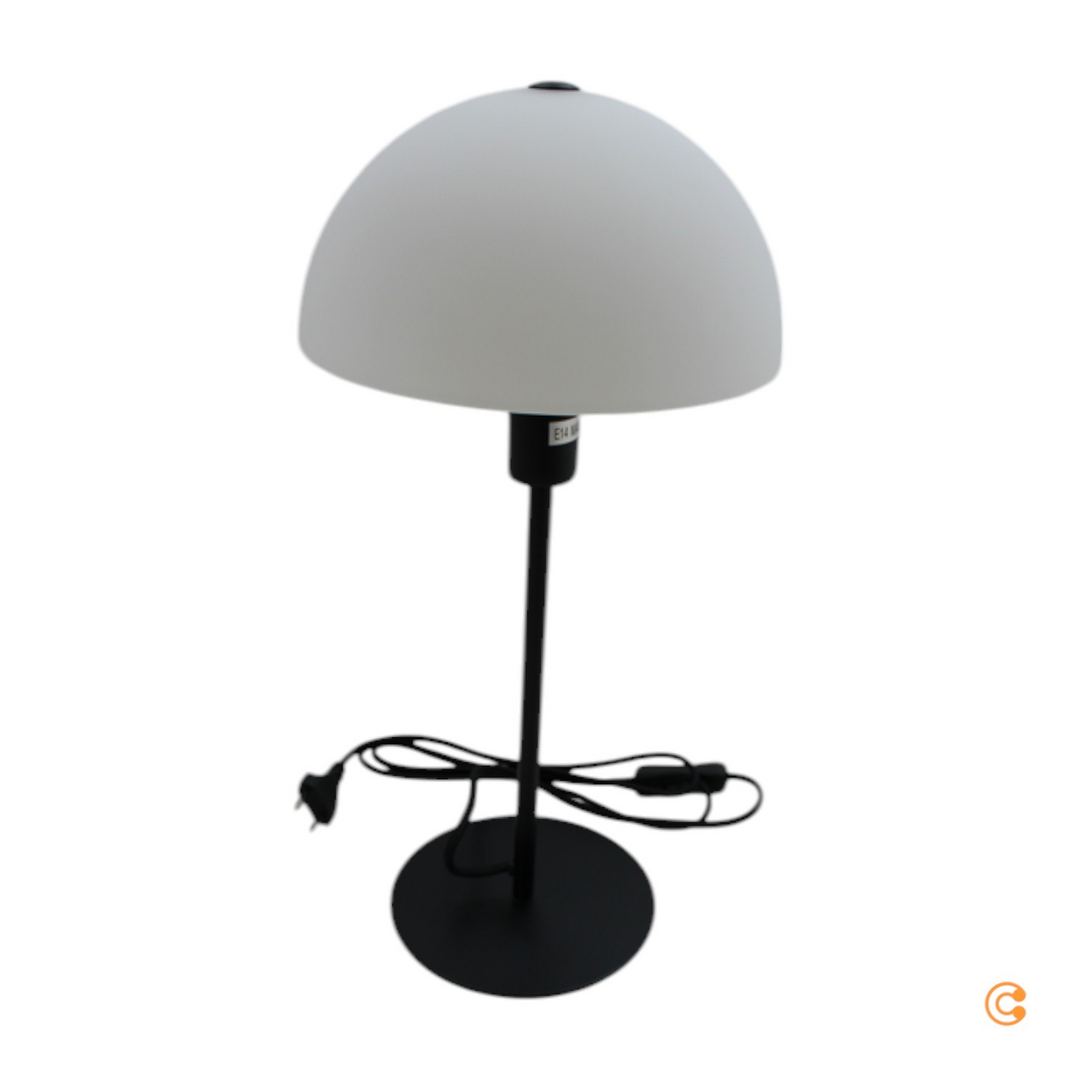 Nordlux Tischleuchte Ellen Glasschirm schwarz Tischlampe Lampe Leuchte Spot E14