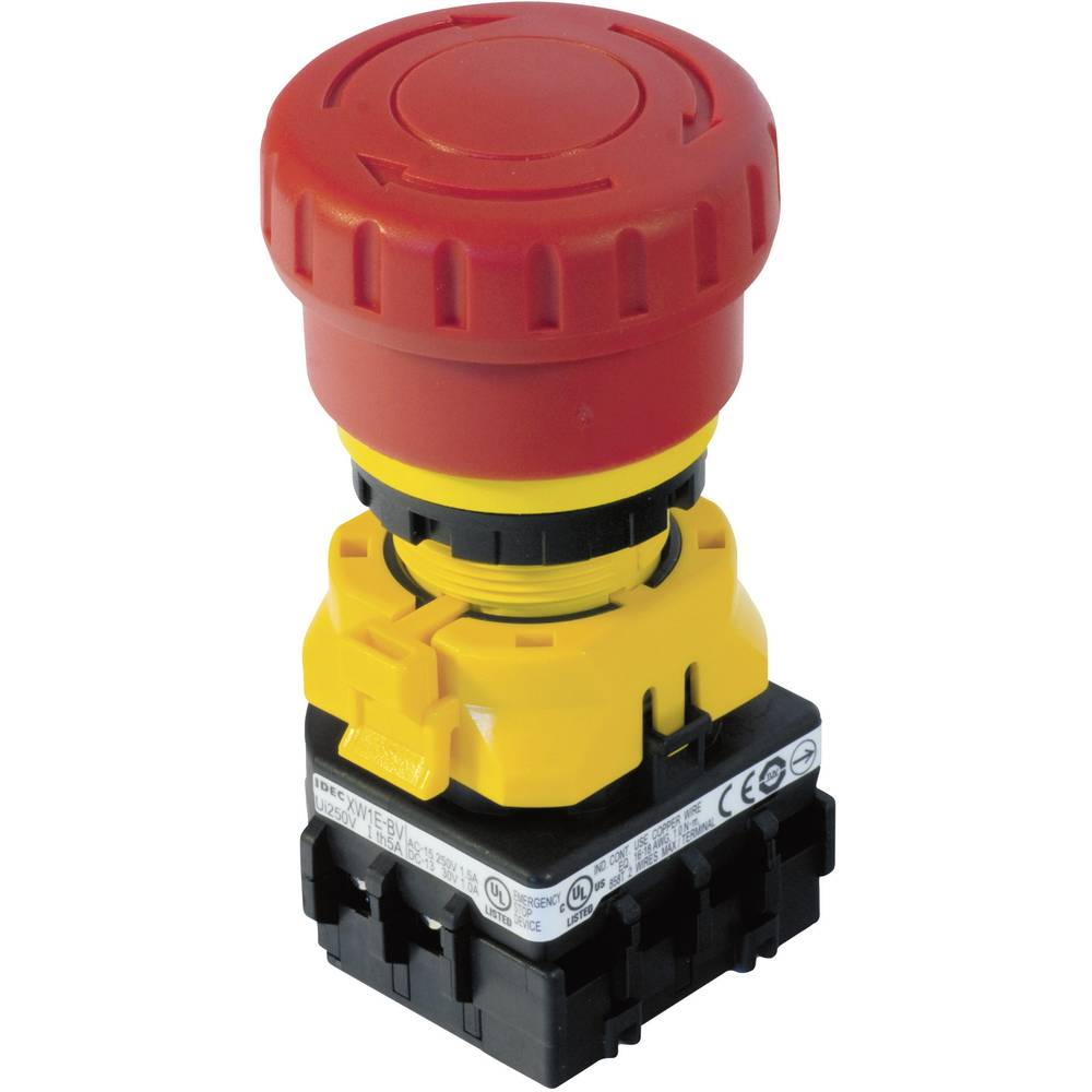 Idec XW1E-BV413MFR Not-Aus-Schalter selbstüberwacht 250 V/AC 3 A 3 Befehlsmelder